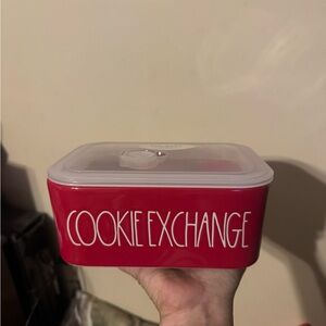 Rae Dunn Red Cookie Exchange Container